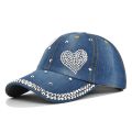 【HOT】 Diamond Setting Baseball Caps New Style Pure Men And Women Sun Hat Rhinestone Hats Denim And Cotton Snapback Cap Hip-Hop Hat. 