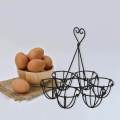 Creative Rustic Egg Basket Display Tray Holder Freestanding Egg Storage Rack. 