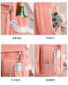 New 5 Pcs Set Women Laptop Backpack Canvas School Bags For Teenage Girls Kawaii College Student Kids Book Bag Rucksack. 