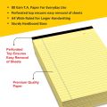 Notepads for Office, school, Premium 80 GRAM Paper A4 Size Legal/Wide Ruled Pad, notepads for writing notes, students (40 sheets) (Yellow). 