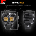 Ultra Bright, Owl Shaped Metal Mini Driving Light, Mini LED Driving Fog Lights, Motorcycle Auxiliary Spot Lights High Low Beam White Yellow Headlights Universal Fitment YBR G, Honda cd 70, Cg125, Suzuki GS 150 Se, GS 150. 