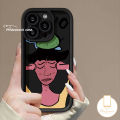 MissConnie Personalized Ugly Phone Case Compatible For IPhone 15 11 7Plus 13 14 12 11 Pro Max X XR 6 7 8 6S Plus XS MAX SE 2020 Soft Angel Eyes Shockproof Black Ugly Casing Emoji Cover. 