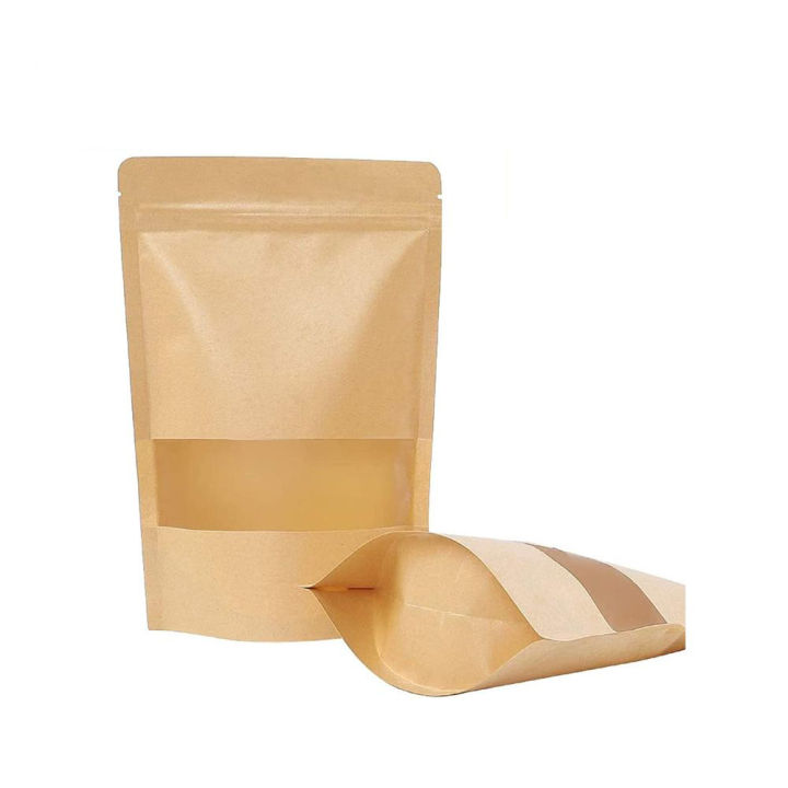 Pack%20of%203%20Natural%20Kraft%20paper%20Stand%20up%20pouch%20Zipper%20bags%20with%20Window%20brown%20color%20-%20Image%205