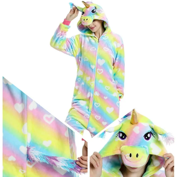 Kigurumi%20Pajamas%20Children%20Sleepwear%20Rainbow%20Unicorn%20Pajamas%20Children%20Sleepwear%20Animal%20Pijama%20Stitch%20Girls%20Onesie%20kigurumi%20femme%20-%20Image%205