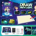 Draw With Light up Drawing Fun Developing Toy Draw Sketchpad Board Portable for Children Kids School With 2 Nightlight Pen - Multicolor. 