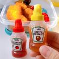 2pcs/set Portable  Mini Ketchup Condiment Squeeze Bottles -Portable Mayo Sauces Salad Bottles- Cooking Sauce Container Kitchen Accessories. 