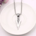 Wholesale Hiphop Jewelry Punk black Arrow Pendant Necklaces For Men. 