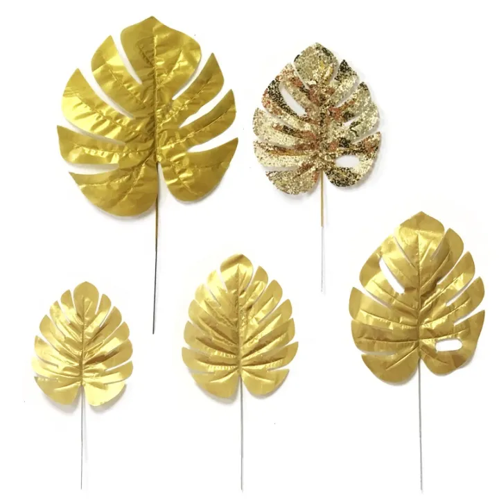 Artificial%20Plants%20Palm%20Leaves%20Plastic%20Gold%20Tropical%20Party%20Leaves%20Decorations%20Wedding%20Decor%20Simulated%20Golden%20Turtle%20Leaf%20-%20Image%207
