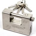 Heavy Duty Container Garage Shutter Padlock Security Shackle Chain Lock With 5 Keys. 