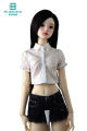 1/31/4 MSD BJD doll clothes DD SD ball joint doll fashion low rise denim shorts, crop button, t-shirt toy accessories girl gift. 