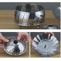 Stainless Steel Food Steamer Folding Steamer Basket Stainless Steel for Food and Vegetable, Premium Expandable Steam Basket to Fit Various Size Pots Stainless Steel Steamer Basket. 