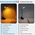 【HOT】 14 LED Clip On Book Light 3 Colors 8 Brightness Usb Rechargeable Night Light Portable Reading Light Book Lamp Mini Desk Lamp. 