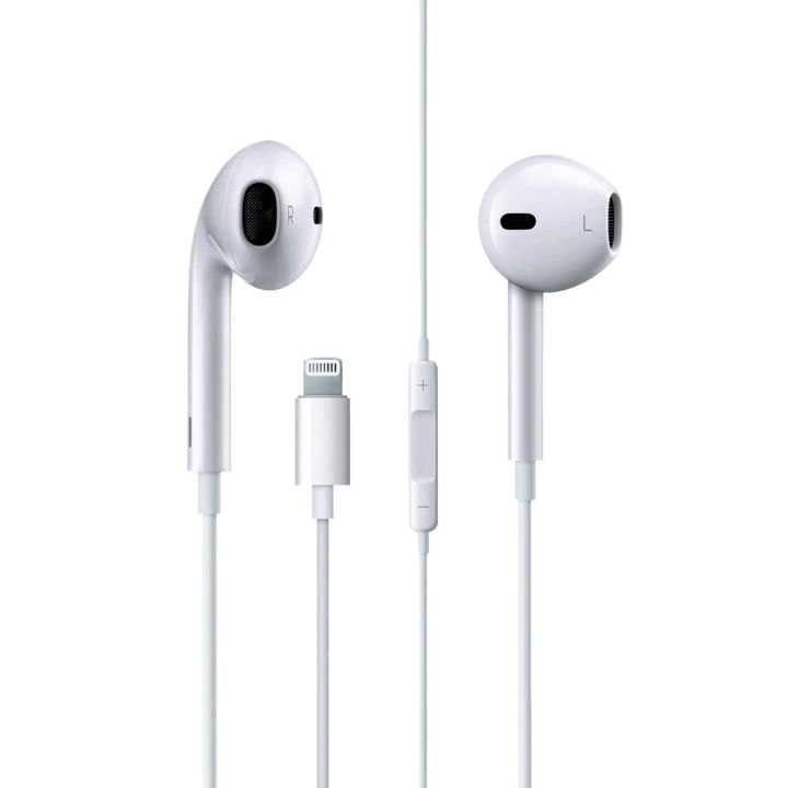 Ronin R-825 iOS Handsfree (White) – Lightning Earphones, 10 mm Driver, In-line Remote, 1.2 m Cable