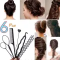 Hair Styling Tools For Girls- Braid Tool, Pony Tail, Bun, Twists Makers Hair Styling Accessories. 