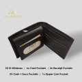 Pure Leather wallet for men branded cow leather latest design slim card holder wallets for men and boys | Black Brown Coffee. 