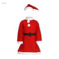 Children Santa Claus Costume Kids Christmas Costumes for Festival Role to 9 Year Old Girl. 
