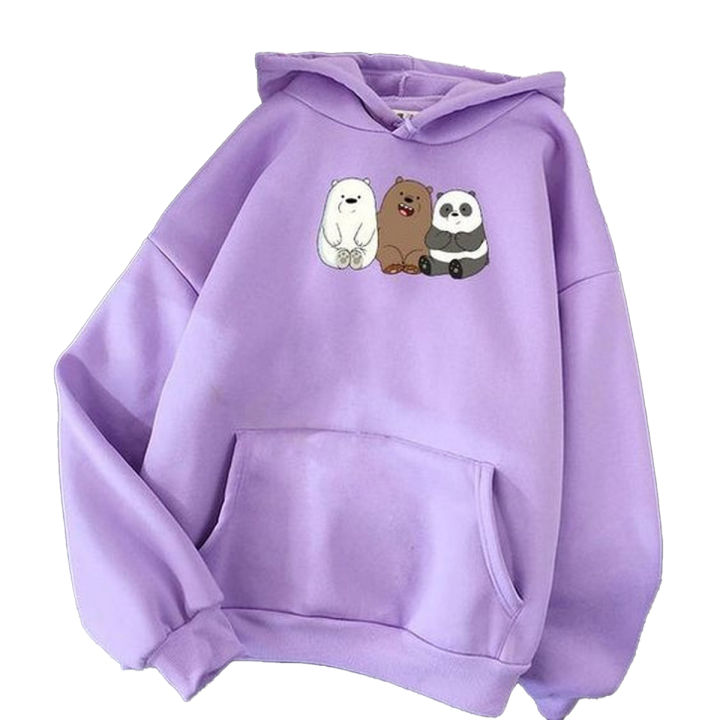 Cute Bears Purple Hoodie For Women 6920201 Daraz.pk