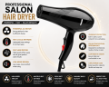 Professional Salon Hair Dryer for Women & Men – Standard & High Quality Fast Drying Electric Blow Dryer with Hot & Cool Air Modes | Low Noise Portable Hair Styling Tool with Overheat Protection for Salon & Home Use. 