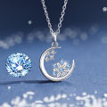 Women Necklace Moon Snowflake Exquisite Wear-resistant Necklace. 