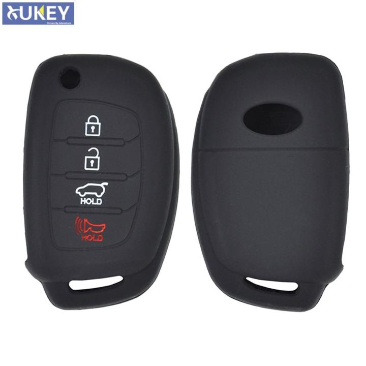 1 4 Button Silicone Car Remote Key Fob Shell Cover Case For Hyundai Sonata Santa Fe I40 Skin Holder Protector