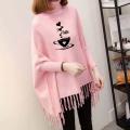 I Love Coffe Printed Poncho Shawl Style Top Fleece Poncho/Top For Women Winter. 