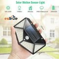 Solar light 100 LED solar lamp motion detector outdoor flood sensor spotlight. 
