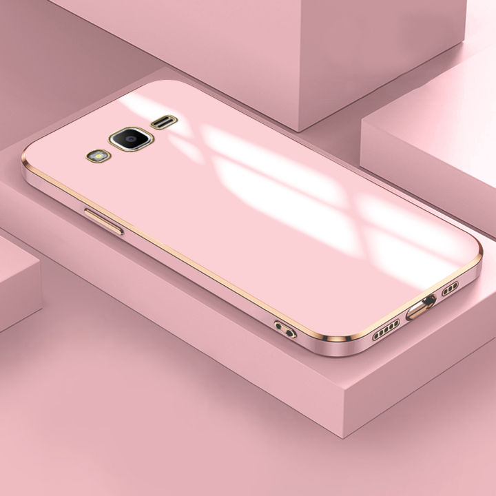 LECOMES for Samsung Galaxy J2 Prime Back Cover Luxury 6D Plating Frame Shiny Case Camera Protect Soft Silicone Mobile Phone Pouch