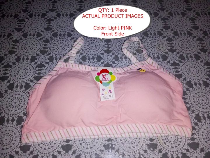 1 Pc - Teenage Girls Padded Bra - Removable Pads Bras for Girls (Sports Bra for Young Girls)