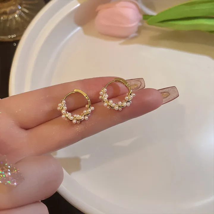 %E3%80%90In-Demand%20Item%E3%80%91%201Pair%20Simple%20Temperament%20Circle%20Pearl%20Earrings%20Fashion%20Small%20Earrings%20Jewelry%20Encounter%20-%20Image%205