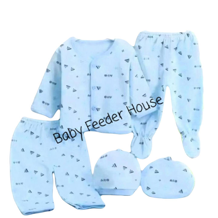 New Born Baby Clothes Imported Thai Stuff Suit Winter And Summer Suit 5 Pieces Light Weight