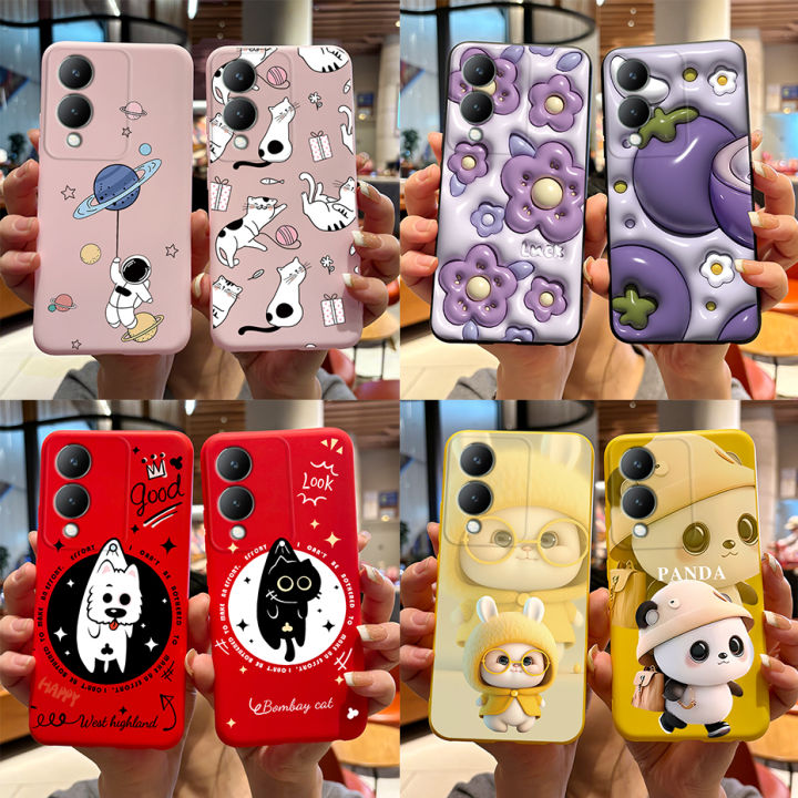 For Vivo Y17s Case Cute Panda Candy Painted Cover Soft Silicone Phone Case For Vivo Y17s Y 17 s VivoY17s Back Cover 6.56 Bumper