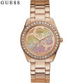 Guess G-Twist Multi Colour Dial Rose Gold Stainless Steel Watch For Women- W1201L3. 