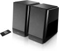 Edifier R1850DB Active Bookshelf Speakers with Bluetooth and Optical Input - 2.0 Studio Monitor Speaker - Built-in Amplifier with Subwoofer Line Out, Gloss Black,  Bookshelf Speakers with Subwoofer Output. 