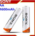 Pack of 2 AA Sony Rechargeable Cells (Clock Size), AA Rechargeable Battery Cell CLOCK SIZE Imported Sony Cycle Energy NiMH 1.2v 4600mAh 1000 Cycles Batteries Cells. 