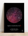 Pink galaxy Custom Star Map - Personalized Night Sky Poster. 