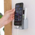 Wall Hanging Remote Controller Mobile Phone Bracket Storage Box No Hole Switch D. 