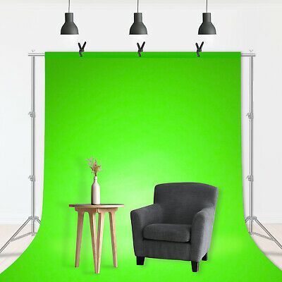 Aflatoon Studio Green Screen Chromakey in All Sizes Small to Large Video Background Removing Green Backdrop Ultra key Chroma key - Sheet only - with Adhesive Wall Clips - Size Variation 3ft, 5ft, 8ft, 10ft