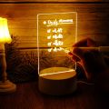 Recommend USB Note Board Lamp with Erasable Pen Led Night Light Decoration Night Lamp Creative Rewritable Transparent Acrylic Electronic Message Board Light Memo Reminder Board. 