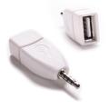 Vehicle 3.5mm Male Aux Audio Plug Jack to USB 2.0 Female Converter Adapter. 