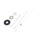 2 Pack Replacement Wall Clock Parts Pendulum Movement Mechanism Quartz Clock with Hands & Fittings Kit(Black+White). 