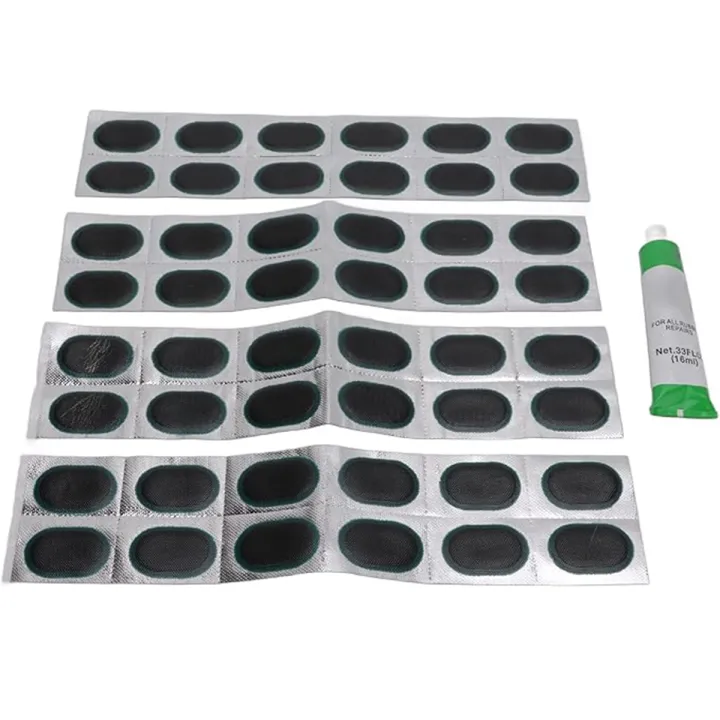 Bicycle%20Flat%20Tire%20Repair%20Kit%20Tool%20Set%20Fetal%20Portable%2048%20Rubber%20Patch%20Best%20Quality%20motorcycle/bike/cycle%20tyre%20puncture%20kit%20-%20Image%202