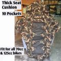 Stylish & Fancy Bike seat cover with extra thick foam cushion &  10 pockets for all 125cc cover,  all 70cc bike cover, honda  cover, suzuki cover, motorcycle cover bike accessories motorcycle accessories,  motor bike accessories bike decoration. 