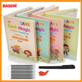 BASEIN New style Sank Magic Practice Copybook 3D Groove Reusable Writing English Book for Kid Calligraphy Wipe-free Children Toys Gift. 