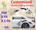 Customized Plotter Car Cutting Stickers 3 Feet X 1 Feet. 
