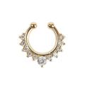 Korean Trendy Fashion Girls Golden Crystal Rhinestone  Ear Cuff Unique Style Jewellery Women Earrings -01 piece. 