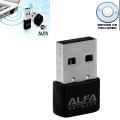 ALFA Mini Wifi Catcher Adapter 150-Mbps Supported Wireless Usb Adapter Make Your Computer Wifi. 