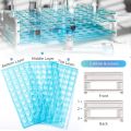Test Tube Rack for 12-13mm Tubes, 50 Slot Capacity | Heavy-Duty Plastic Holder for Lab Experiments, Science Projects, Storage & Educational Use. 