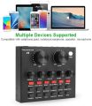 V8S V8  Sound Card with Bluetooth Professional Recording Mixer Audio Interface Studio Phantom Power PC Microphone for Live Stream. 