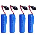 14500 Rechargeable Battery 3.7V 500mAh Lithium Battery with SM Plug USB Charger-SM for Toy Game Controller. 