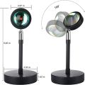 Sunset Projection Lamp, Sunset Light with USB Plug, 180 Degree Rotation Sun Light Lamp, LED Night Light Projector Lamp for Living Room and Bedroom(Sunset Red). 